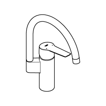 GROHE 30469000 - Miscelatore per lavello START a bocca alta, cromo lucido