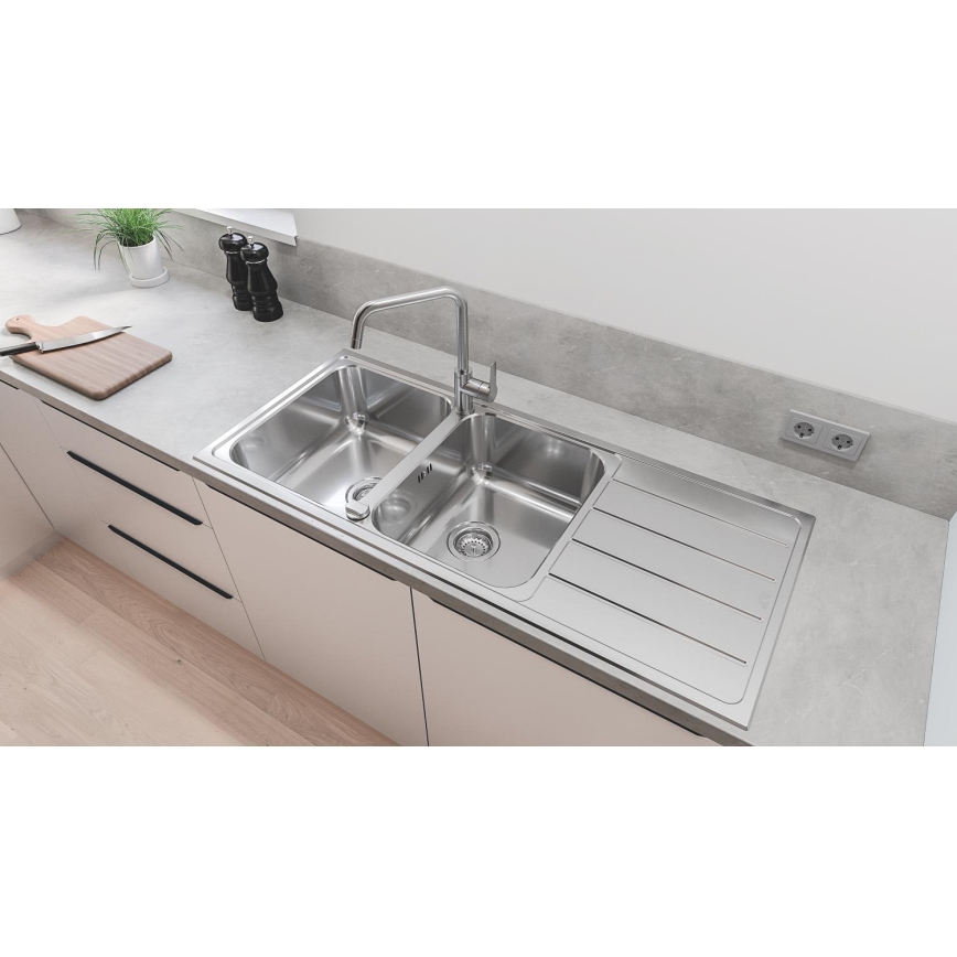 GROHE 30470DC0 - Mitigeur d'évier START 310 mm en inox