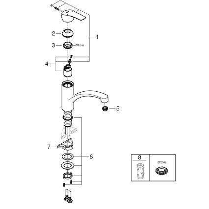 GROHE 30530002 - Mitigeur d'évier START chromé brillant
