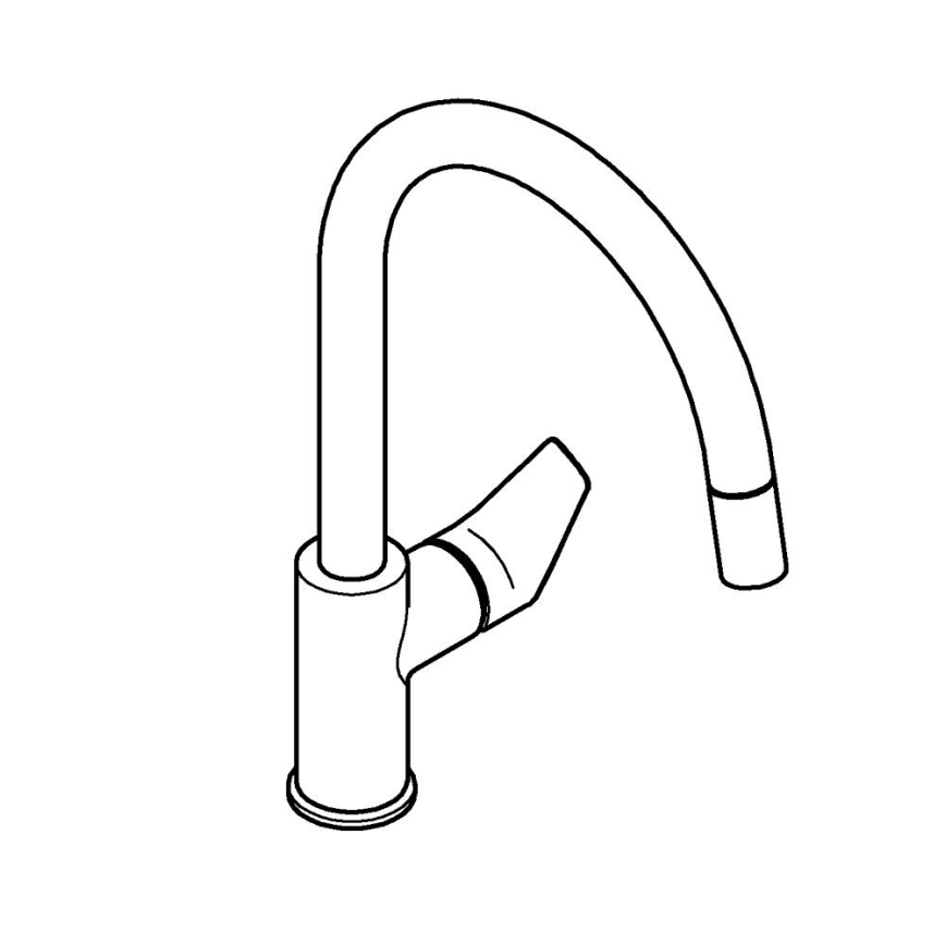 GROHE 30550000 - Mitigeur d'évier START EDGE 357 mm chromé brillant