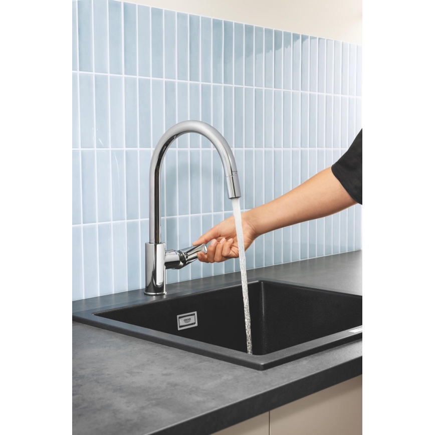 GROHE 30550000 - Rubinetto da cucina START EDGE 357 mm, cromato lucido