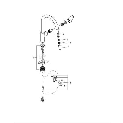 GROHE 30551000 - Mitigeur pour évier START EDGE 357 mm chrome brillant
