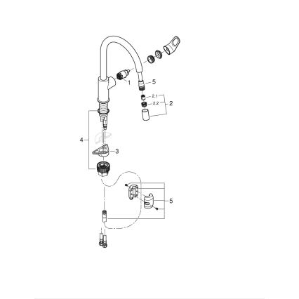 GROHE 30569000 - Küchenarmatur START FLOW 357 mm, glänzender Chrom