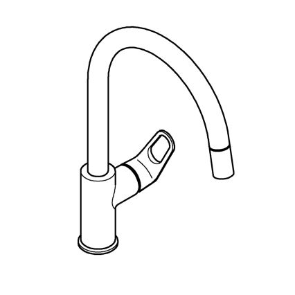GROHE 30569000 - Miscelatore per lavello START FLOW 357 mm cromo lucido