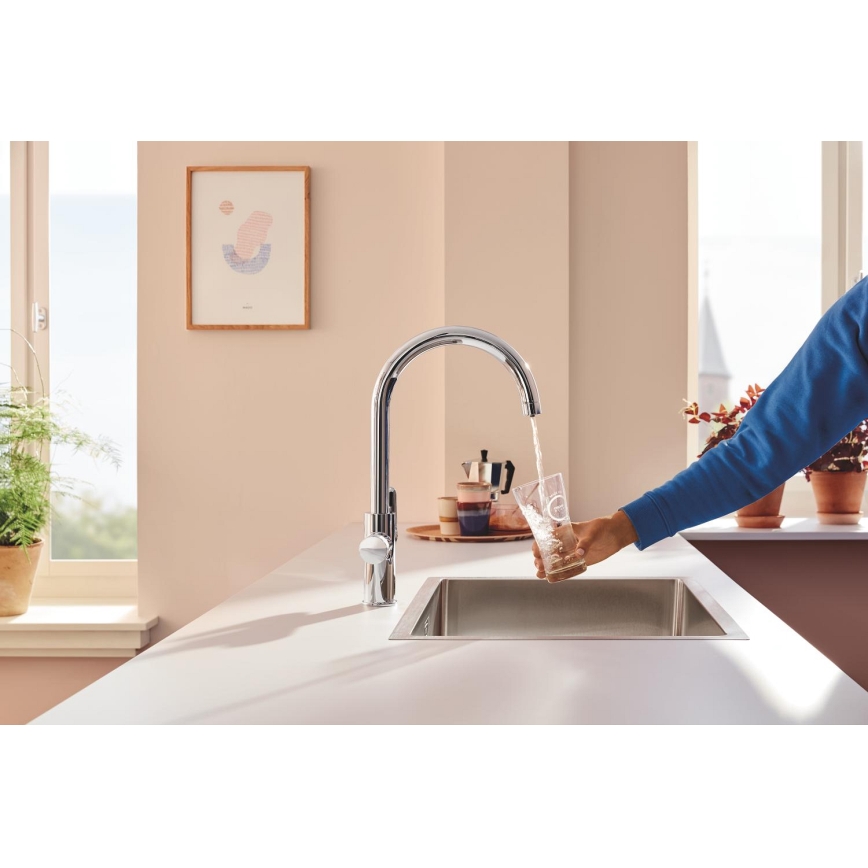 GROHE 30592000 - Mitigeur d'évier BLUE PURE StartCurve 411 mm chromé brillant