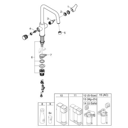 GROHE 30595000 - Mitigeur d'évier BLUE PURE Start 366 mm chrome brillant