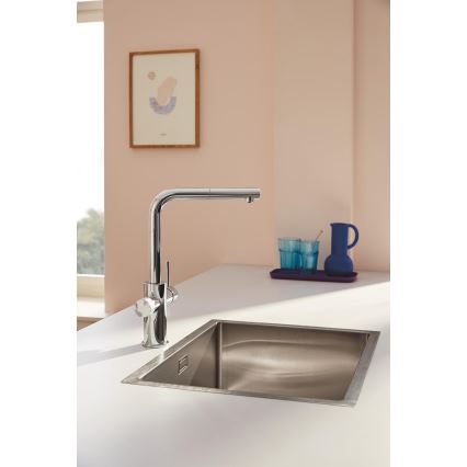 GROHE 30601000 - Miscelatore per lavello BLUE PURE A con doccetta estraibile, cromo lucido