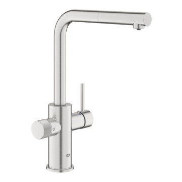 GROHE 30601DC0 - Mitigeur d'évier BLUE PURE avec douchette extractible en inox