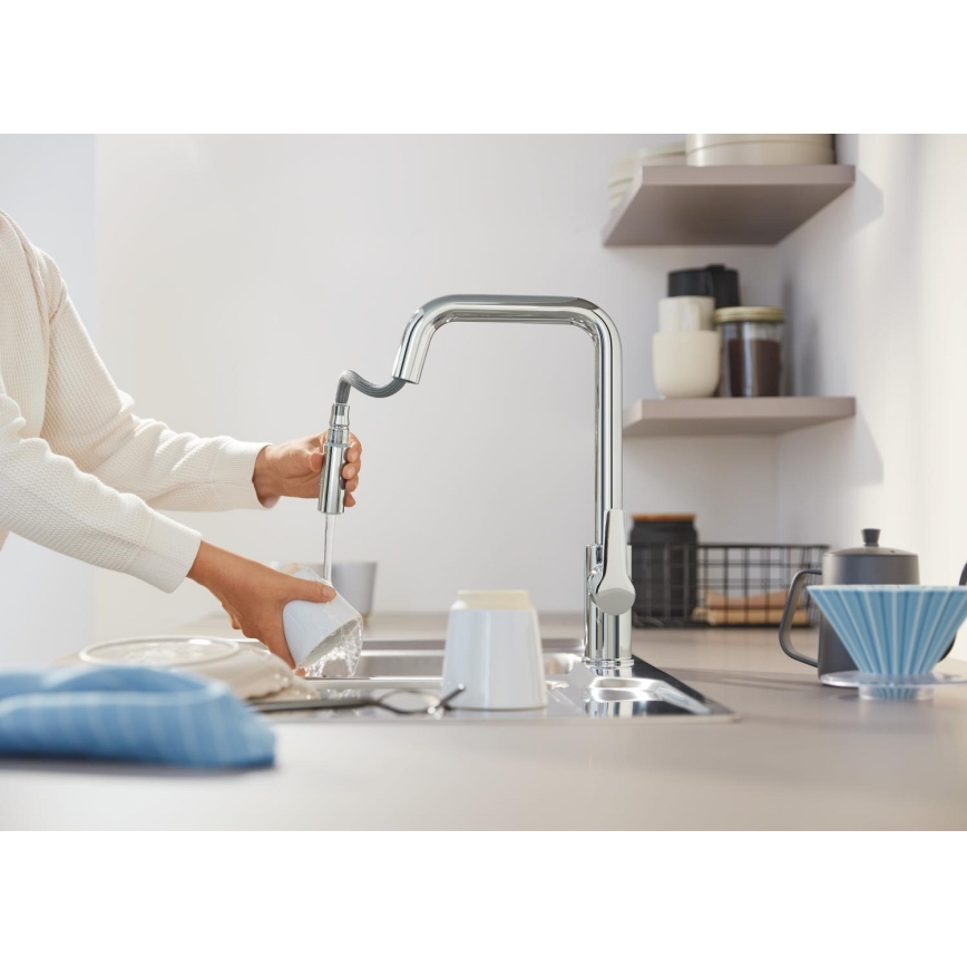 GROHE 30631000 - Mitigeur d'évier QUICKFIX START 362 mm, finition chrome poli