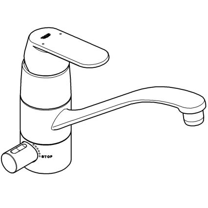 GROHE 31161000 - Miscelatore per lavello EUROSMART COSMOPOLITAN con rotazione 140°, cromo lucido