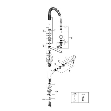 GROHE 31379000 - Spültischarmatur K7 G12” glänzender Chrom