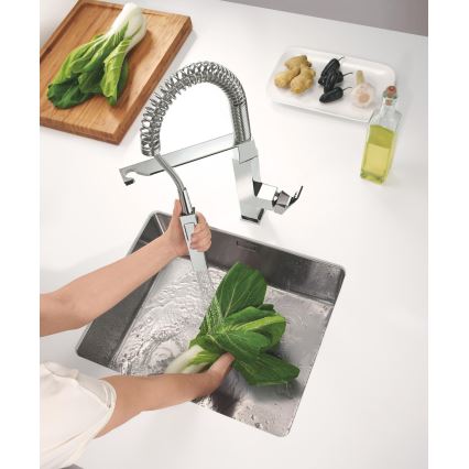 GROHE 31395000 - Miscelatore per lavello EUROCUBE 547 mm, finitura cromo lucido