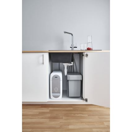 GROHE 31454001 - Mitigeur d'évier BLUE HOME, bec en L, finition chrome poli