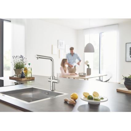 GROHE 31454001 - Spültischarmatur BLUE HOME, L-Auslauf, glänzender Chrom