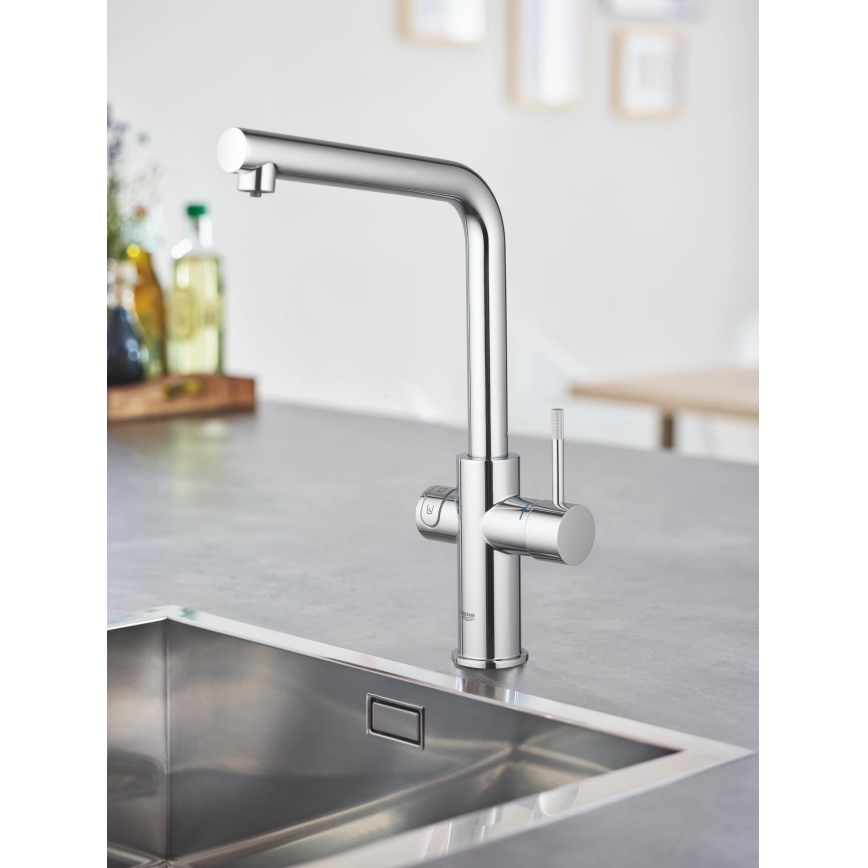 GROHE 31454001 - Spültischarmatur BLUE HOME, L-Auslauf, glänzender Chrom