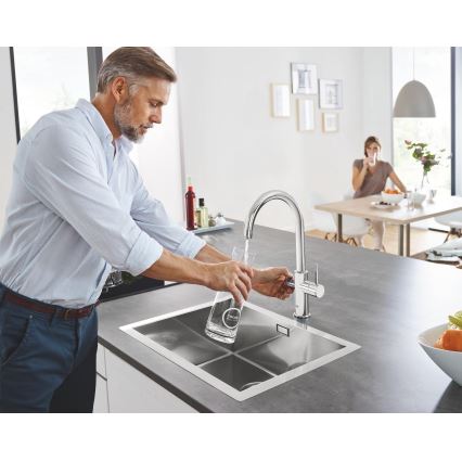 GROHE 31455001 - Miscelatore per lavello BLUE HOME, cromo lucido