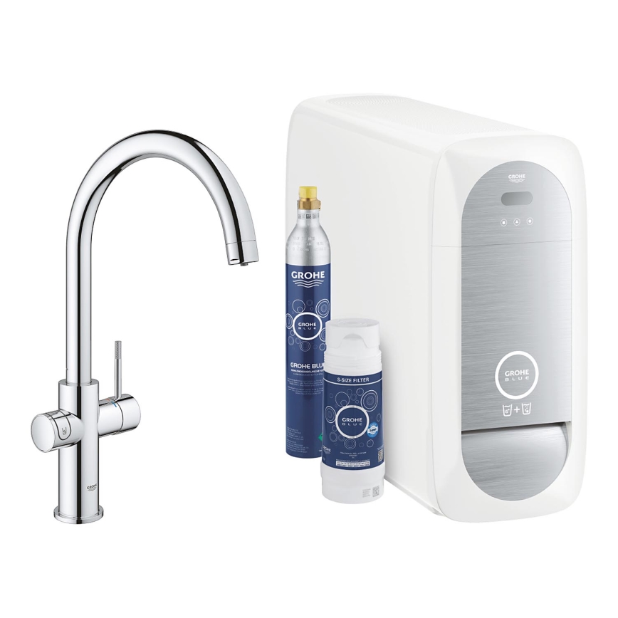 GROHE 31455001 - Mitigeur de cuisine BLUE HOME chromé brillant
