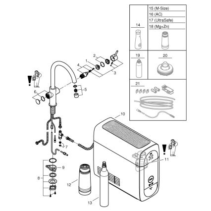 GROHE 31455001 - Mitigeur de cuisine BLUE HOME chromé brillant