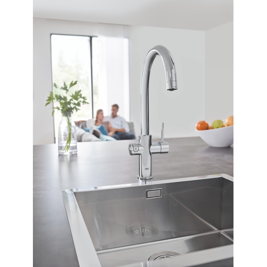 GROHE 31455001 - Mitigeur de cuisine BLUE HOME chromé brillant