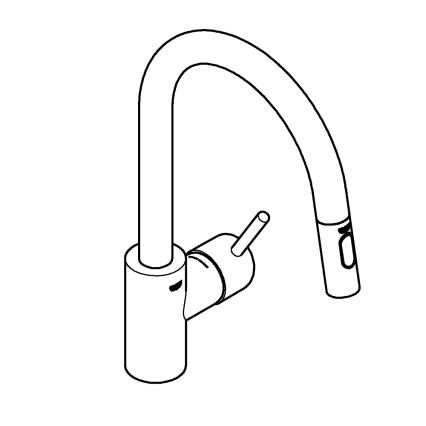 GROHE 31483002 - Miscelatore da cucina CONCETTO cromo lucido
