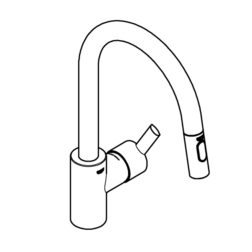 GROHE 31486DC1 - Miscelatore per lavello FEEL in acciaio inox