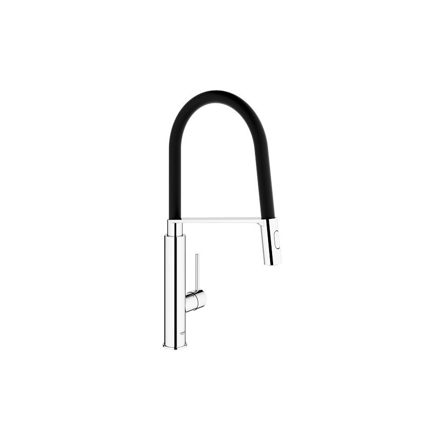 GROHE 31491000 - Mitigeur d'évier CONCETTO avec douchette professionnelle chrome brillant