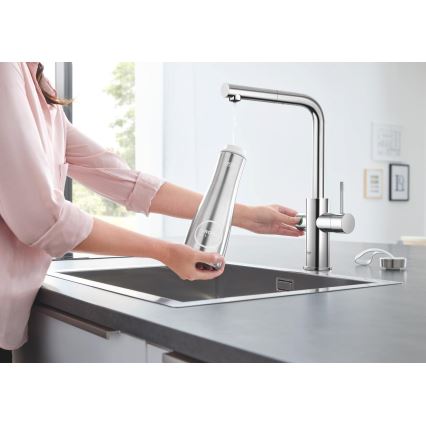 GROHE 31539000 - Spültischarmatur BLUE HOME mit L-Auslauf, glänzender Chrom