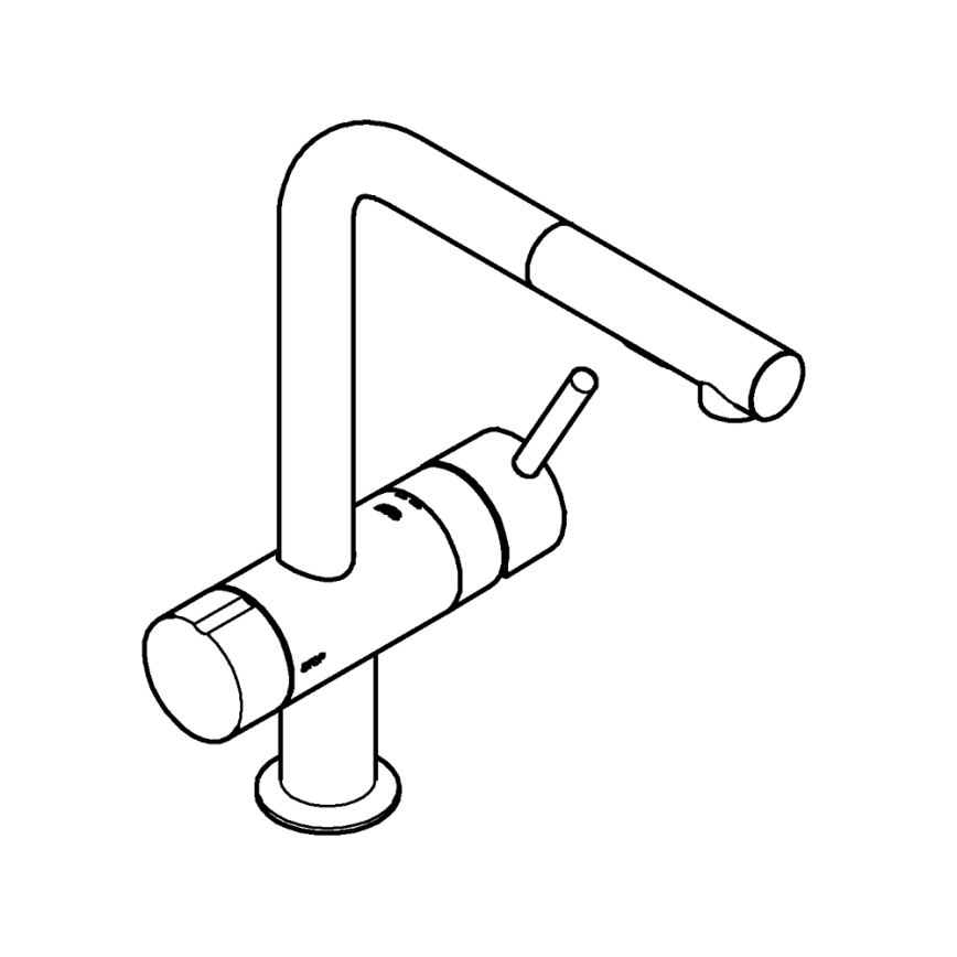 GROHE 31558GN0 - Miscelatore per lavello A, finitura oro