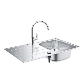 GROHE 31562SD1 - BAU Küchenspülen-Set mit Armatur, 860 x 500 mm, Edelstahl