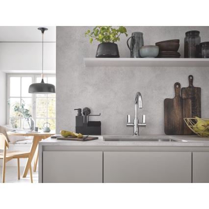 GROHE 31574SD1 - Évier de cuisine K700U 550 x 450 mm en acier inoxydable