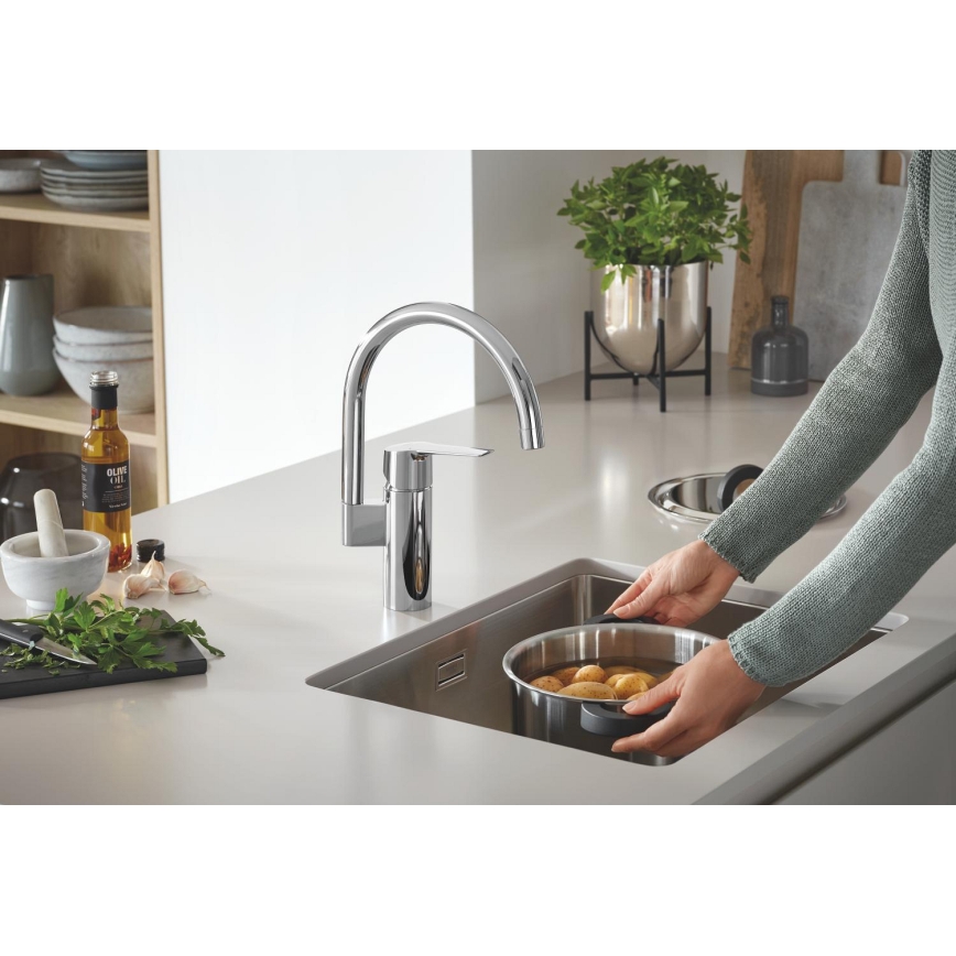 GROHE 31574SD1 - Lavello da cucina K700U 550 x 450 mm in acciaio inox