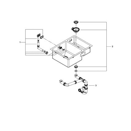 GROHE 31577SD1 - Lavello da cucina K700U 595 × 450 mm in acciaio inox