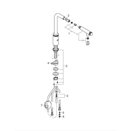 GROHE 31613000 - Miscelatore per lavello A SmartControl 314 mm cromo lucido