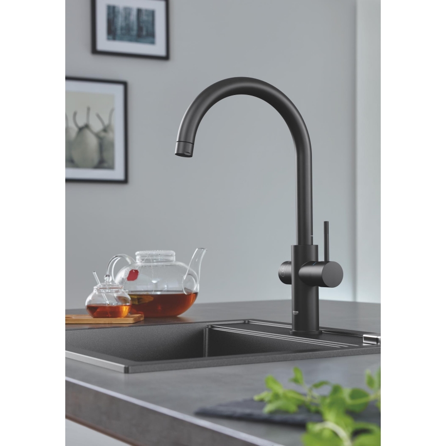 GROHE 31651AP0 - Küchenspüle K700 560 × 510 mm Granit/schwarz