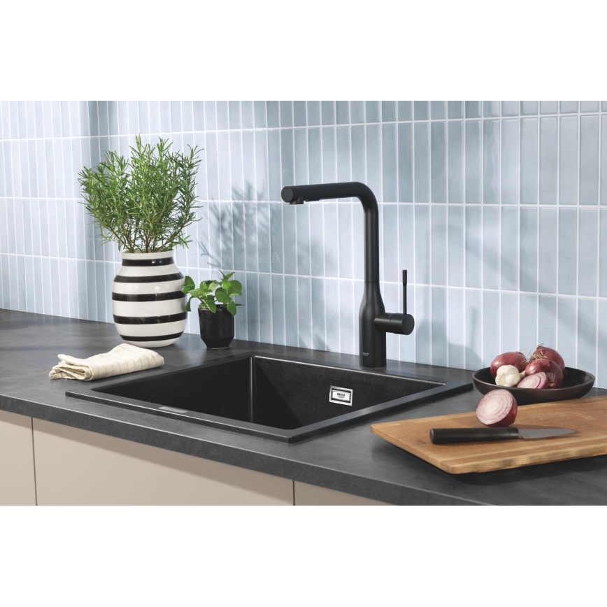 GROHE 31651AP0 - Küchenspüle K700 560 × 510 mm Granit/schwarz