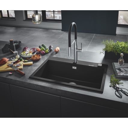 GROHE 31652AP0 - Évier composite K700 780 × 510 mm granit/noir