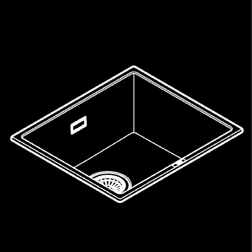 GROHE 31653AP0 - Lavello K700U 457 × 406 mm pietra/nero