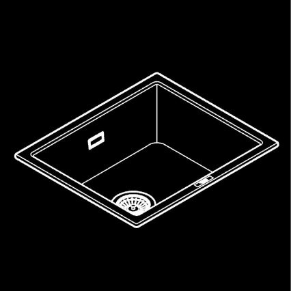 GROHE 31654AP0 - Lavello K700U 533 × 457 mm granito nero/nero