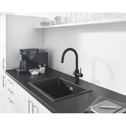 GROHE 31655AP0 - Évier K700U 610 × 460 mm, pierre noire/noir