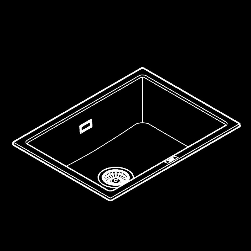 GROHE 31655AP0 - Lavello in composito K700U 610 × 460 mm nero