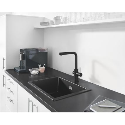 GROHE 31655AP0 - Lavello K700U 610 × 460 mm pietra nera/nero