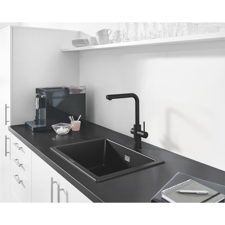 GROHE 31655AP0 - Lavello K700U 610 × 460 mm pietra nera/nero