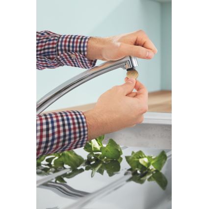 GROHE 31680000 - Mitigeur d'évier BAUECO, finition chrome brillant