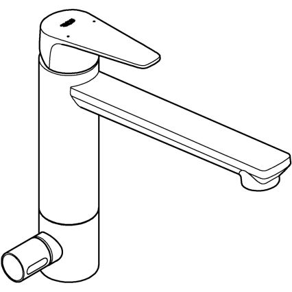 GROHE 31696000 - Spültischarmatur BAUEDGE, glänzender Chrom