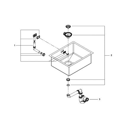 GROHE 31726SD0 - Küchenspüle K700 550 × 450 mm, Edelstahl