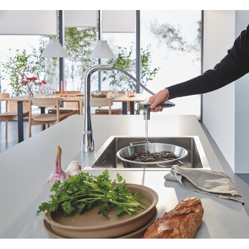 GROHE 31726SD0 - Lavello da cucina K700 550 × 450 mm in acciaio inox