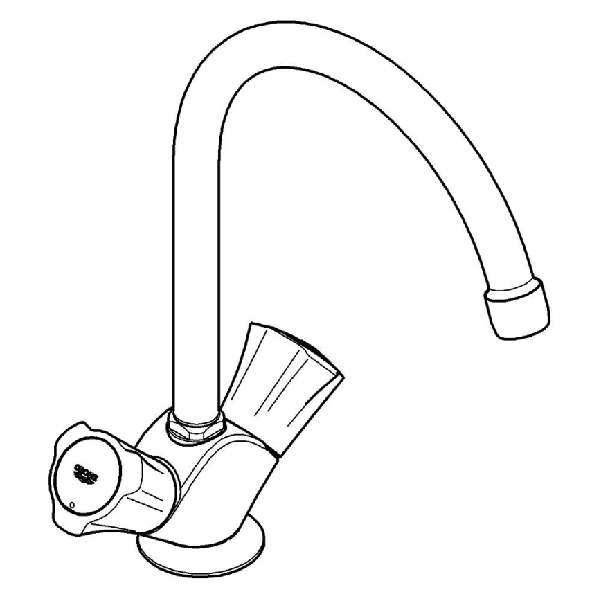 GROHE 31831001 - Mitigeur d'évier COSTA L chrome brillant