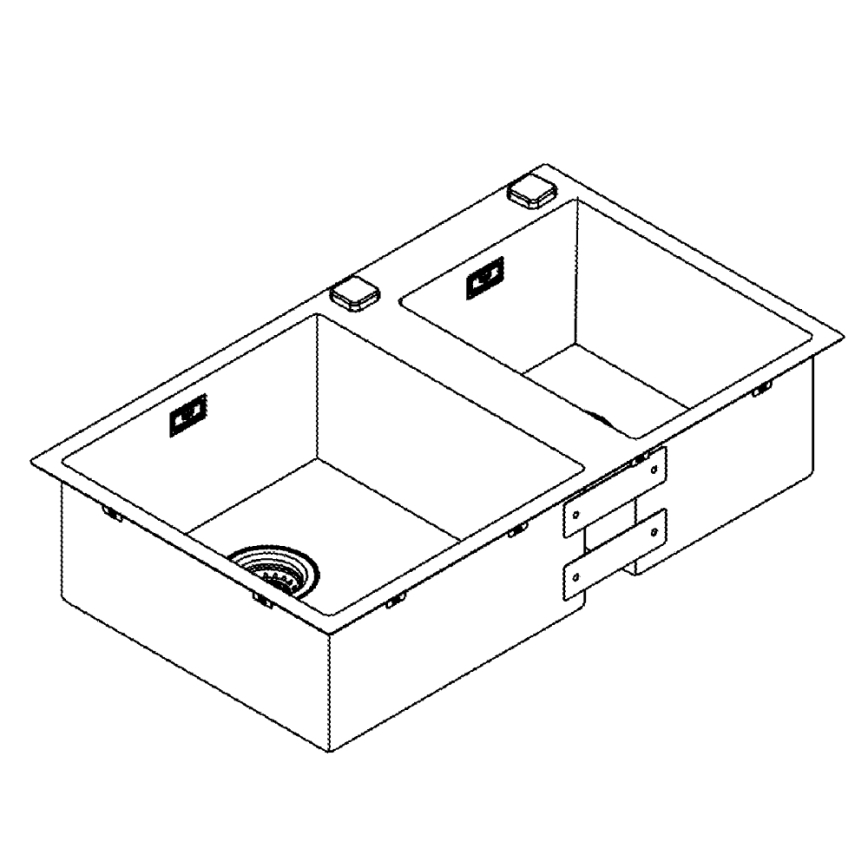 GROHE 31855SD0 - Küchenspüle K700 860 × 500 mm Edelstahl