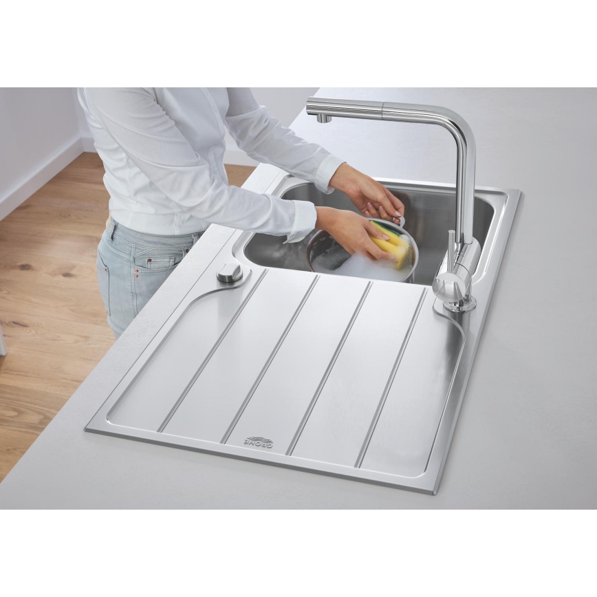 GROHE 32168000 - Mitigeur pour évier A, finition chrome brillant
