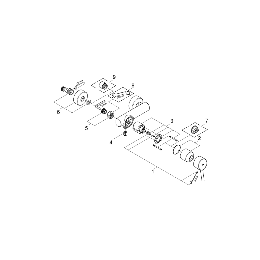 GROHE 32210001 - Miscelatore per doccia CONCETTO DN 15, cromo lucido